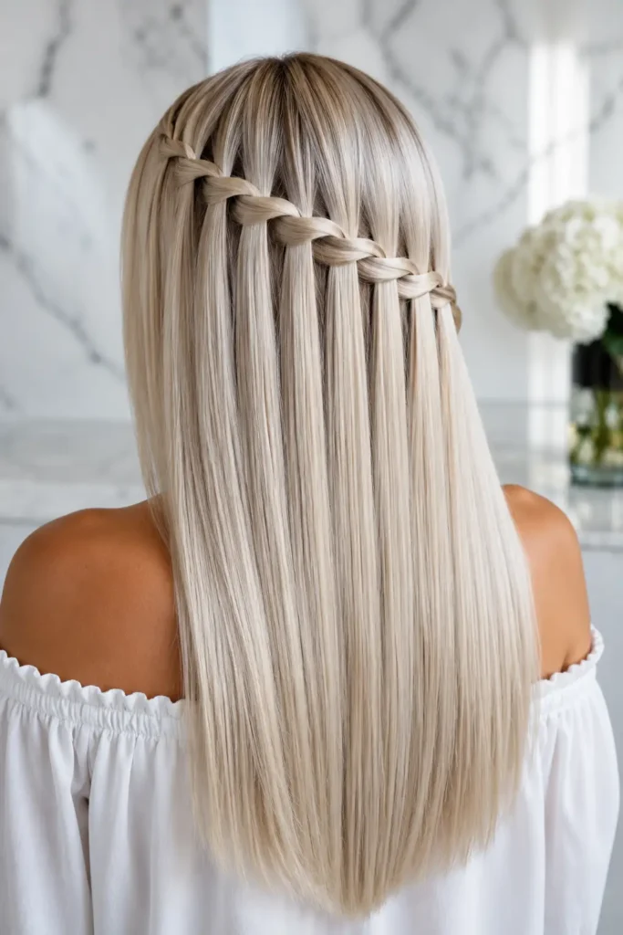 2. The Scrunchie Half Ponytail
