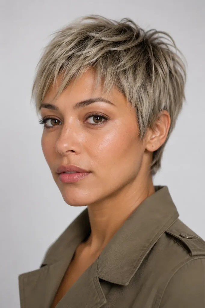 2. The Textured Choppy Pixie