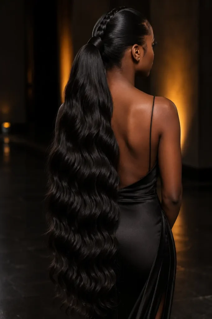 20. Box Braid Ponytail