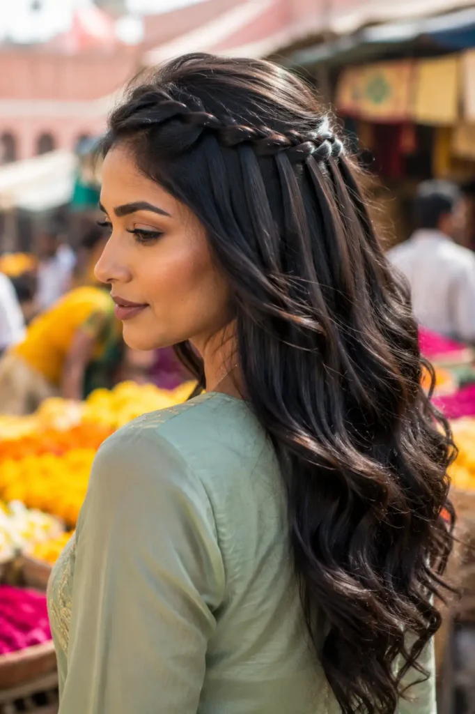 20. Messy Waterfall Braid