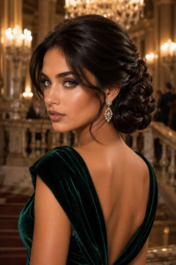20. Thick Hair Knotted Updo
