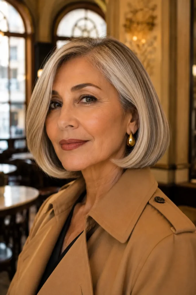 medium length hairstyles for women over 60 with thin fine hair 23 21. Modern Pageboy Cut