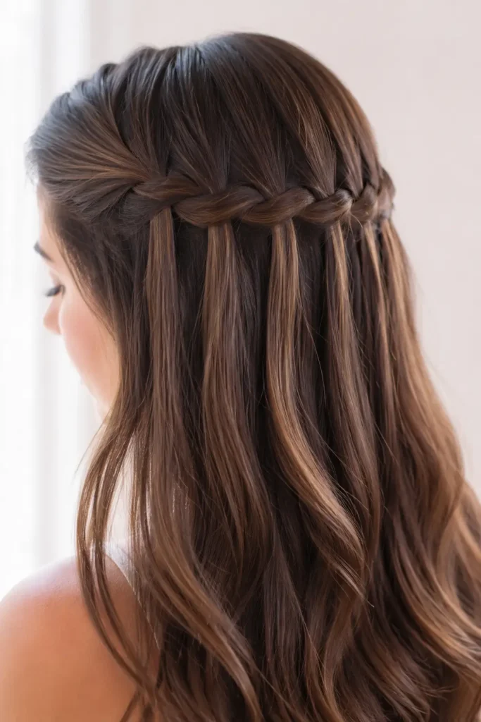 21. The Waterfall Braid Half Up Copy