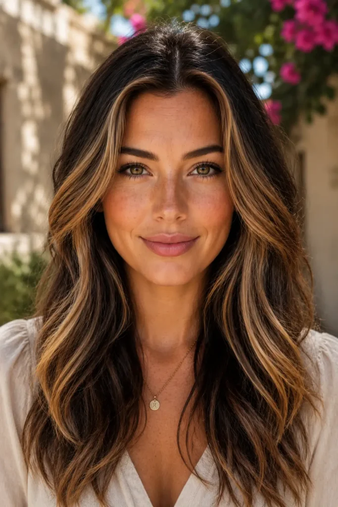 22. Highlight Hair Color Ideas for Dark Hair