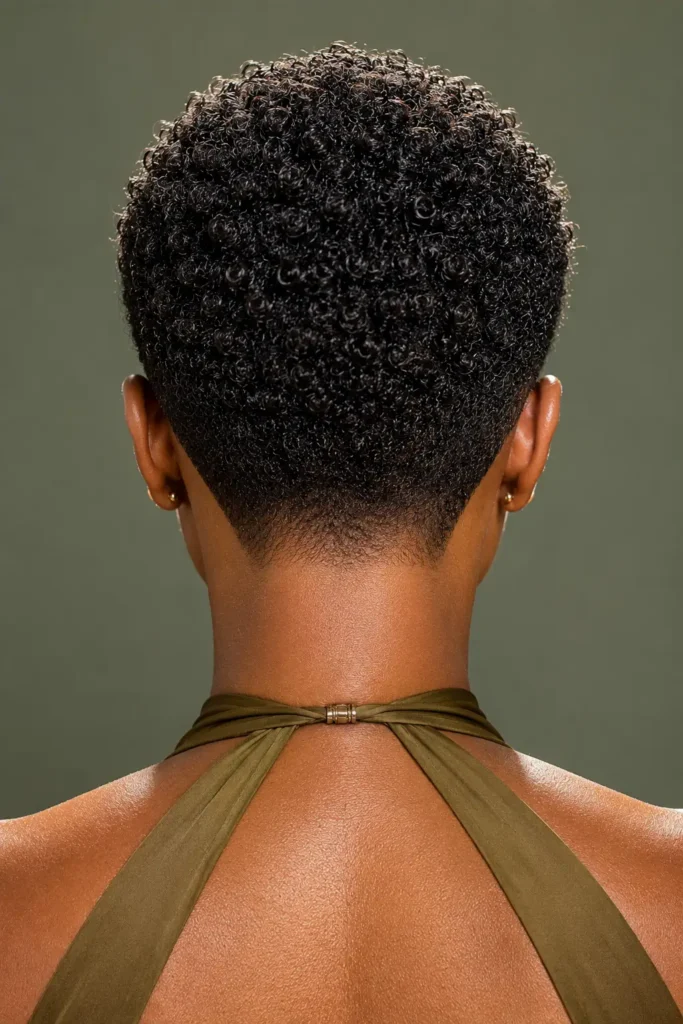 Pixie Hairstyles for Older Black Women 5 3. TWA — Teeny Weeny Afro — With a Shaped Nape