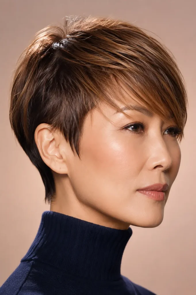 3. The Side Swept Fringe Pixie
