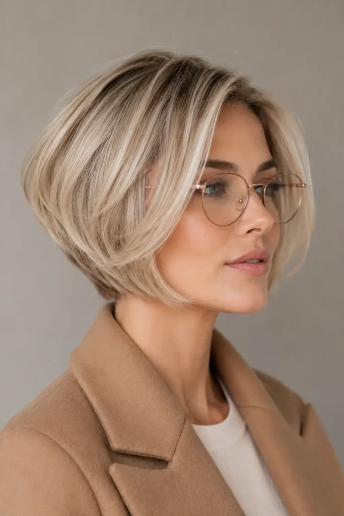 Hairstyles for Thin Fine Hair With Glasses 5 3. The Stacked Bob