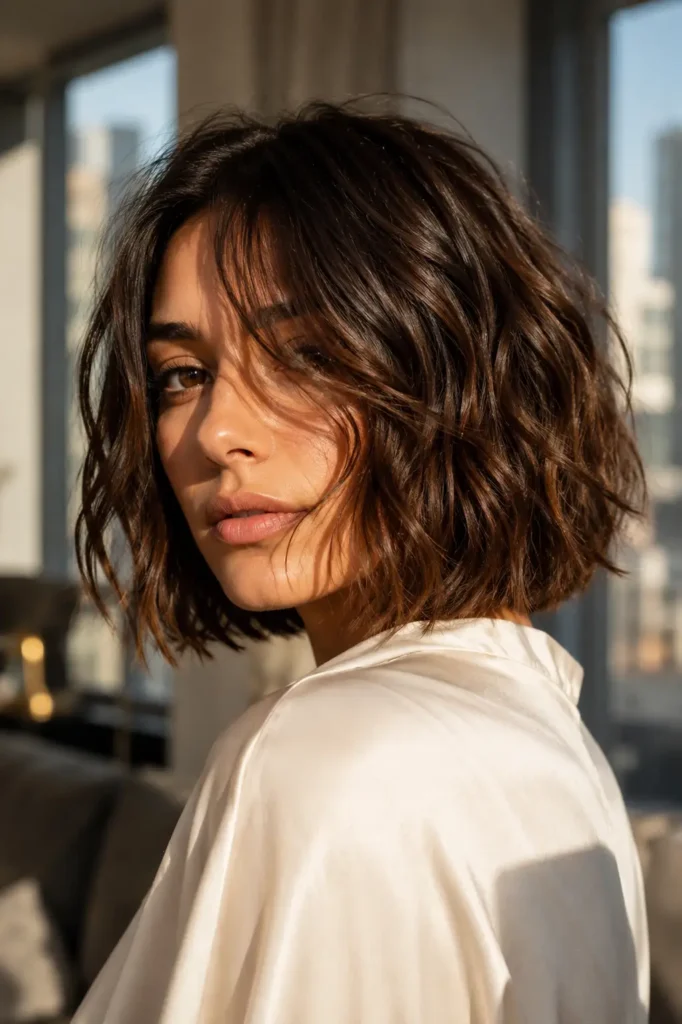 3. The Textured Bob for Wavy Hair