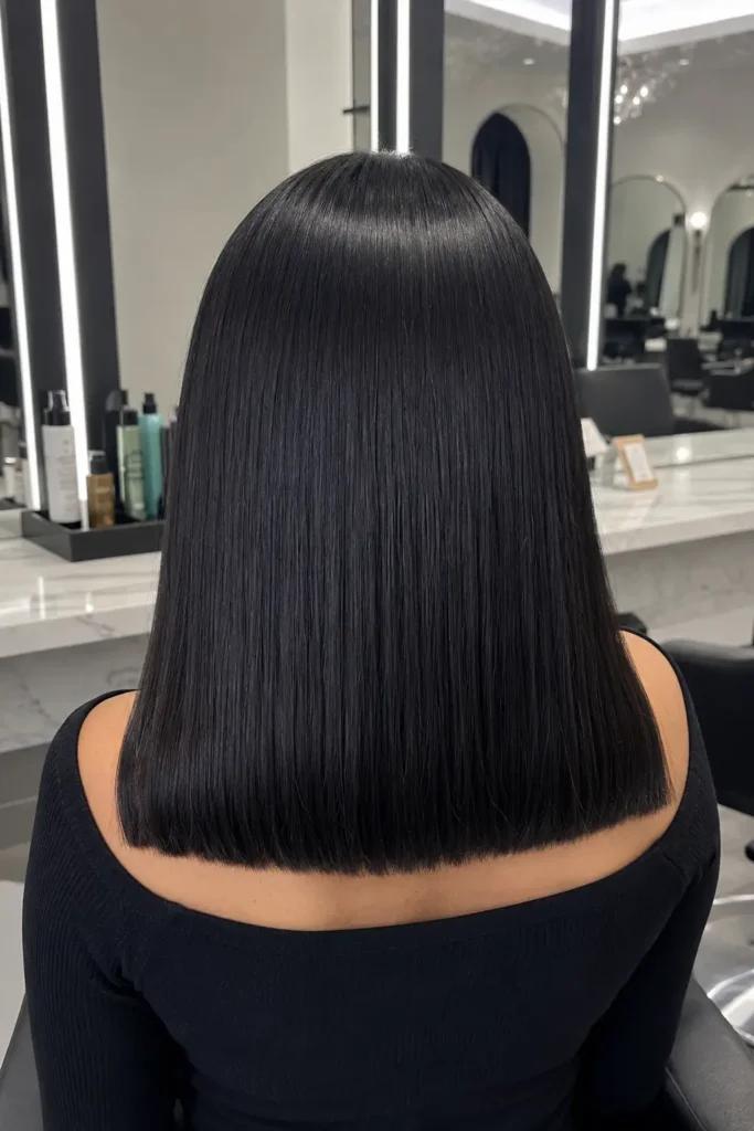 Lob Haircuts for Thin Hair 5 3. Thick Blunt Lob with Balayage