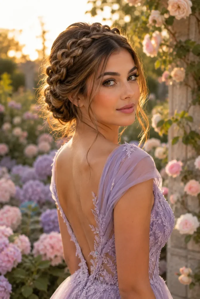 4. Loose Braided Updo