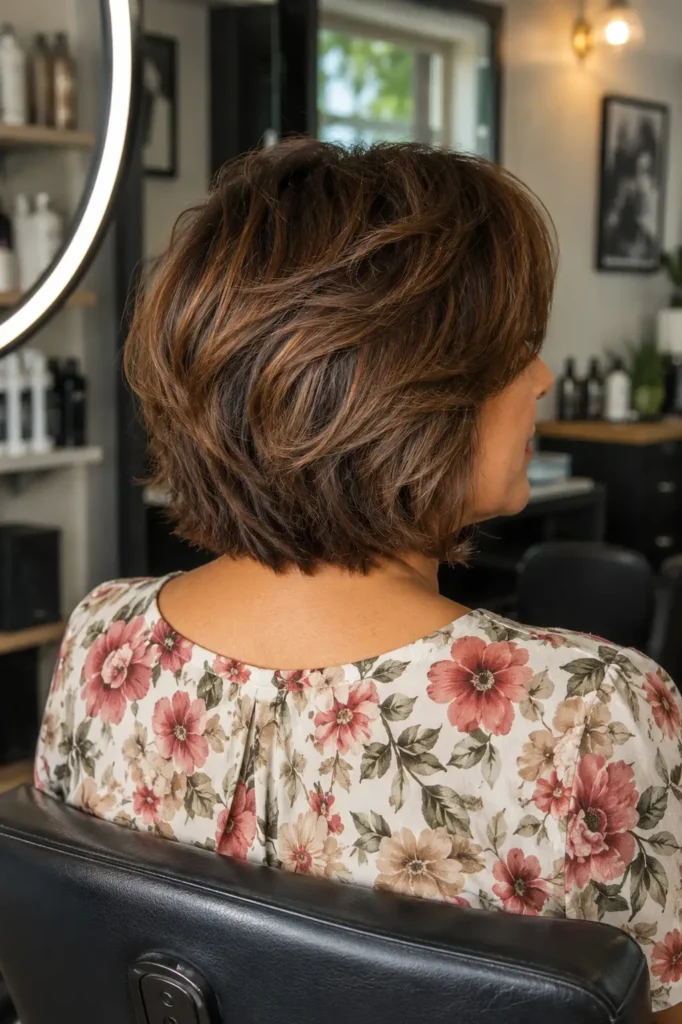 4. Medium shaggy bob with layers
