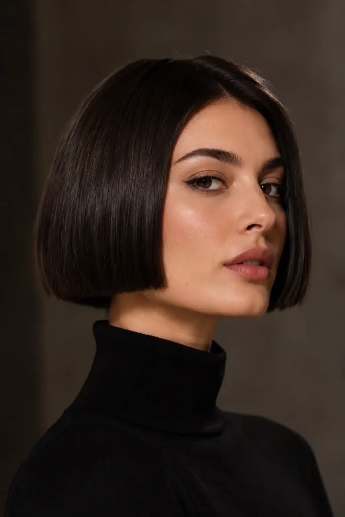 4. Short Blunt Bob Above the Jaw