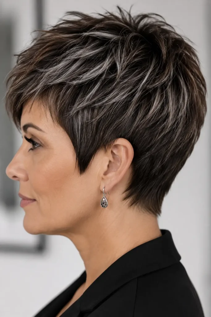 4. Silver Babylights on Brown Hair