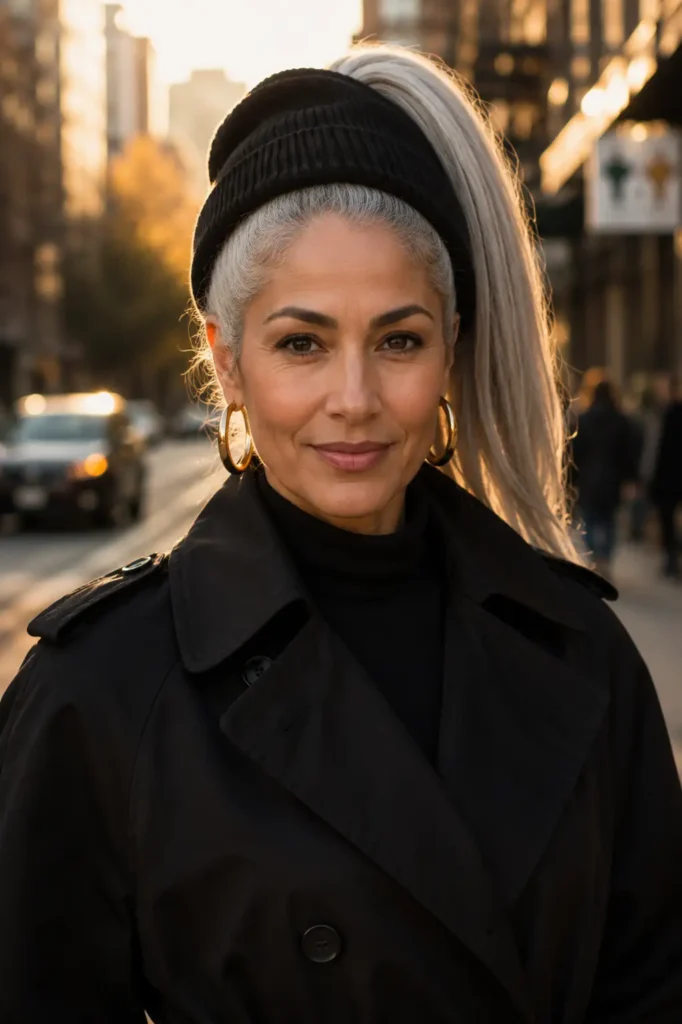 4. Sleek high ponytail