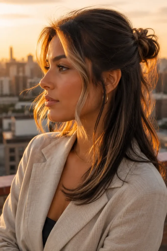 4. Sun Kissed Highlights Concentrated Around the Face