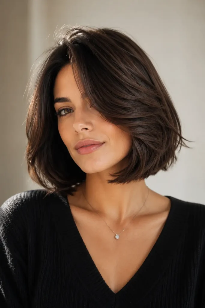 5. Voluminous Layered Italian Bob