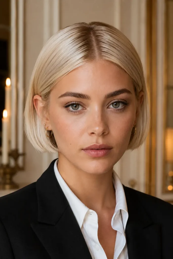 Short Bob Hairstyles for Thin Fine Hair 8 6. Bob with Curtain Bangs