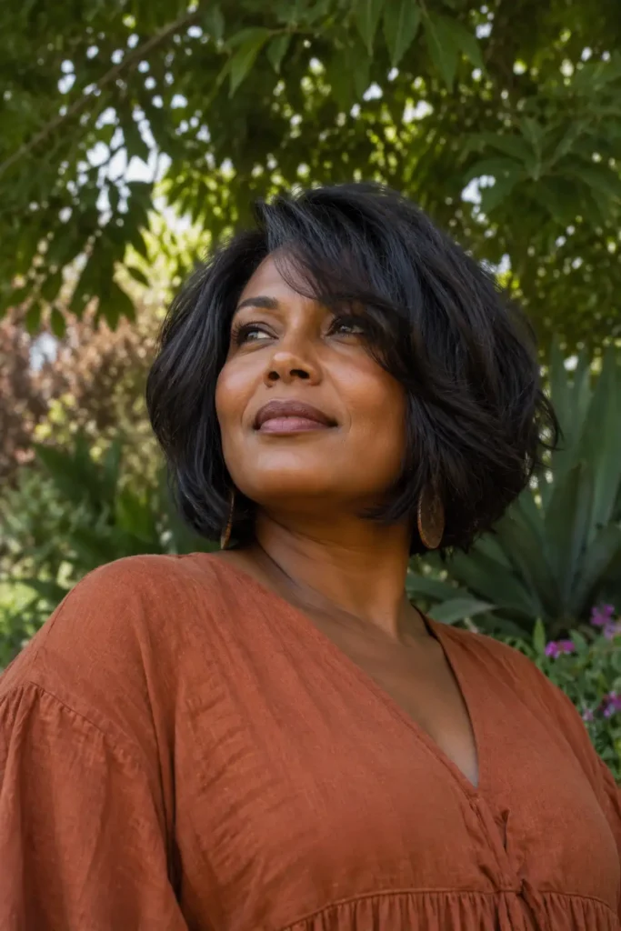 7. Shaggy bob for thick hair