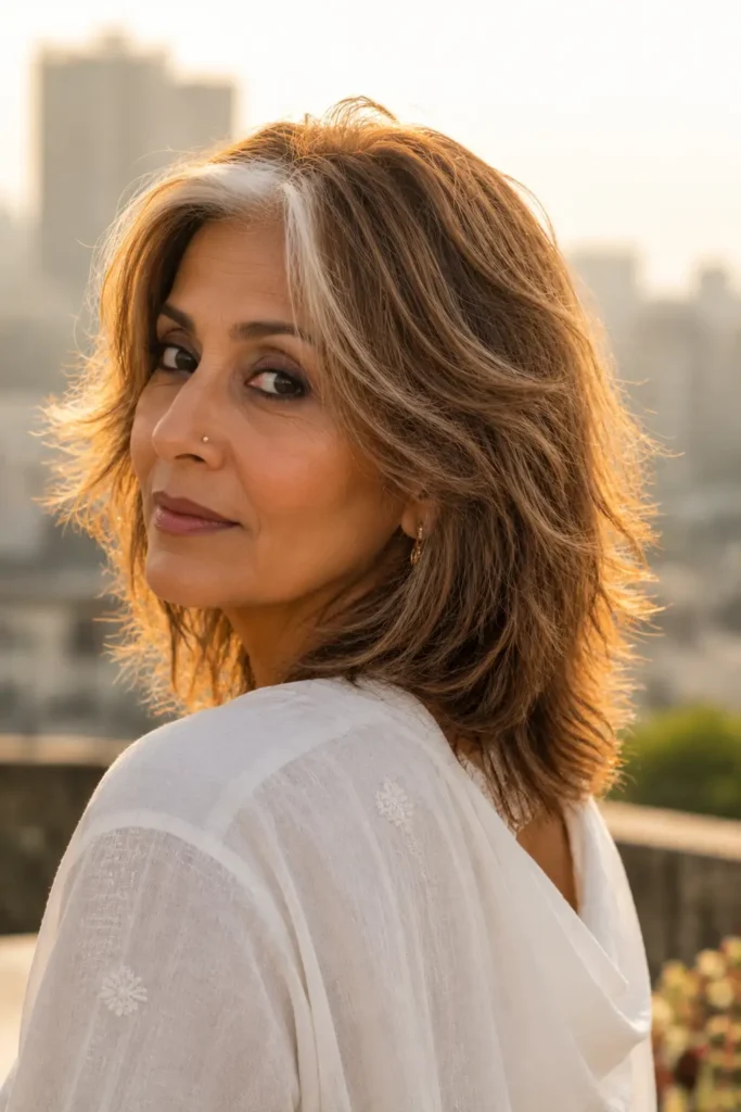 medium length hairstyles for women over 60 with thin fine hair 9 7. Soft Shag Medium Cut
