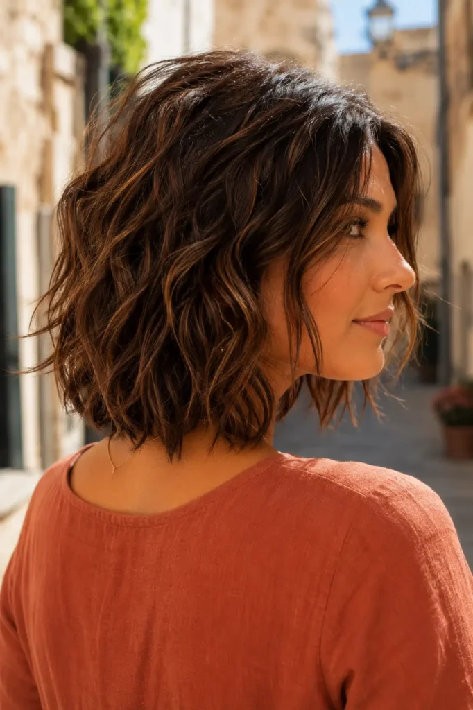 7. Stacked Choppy Bob