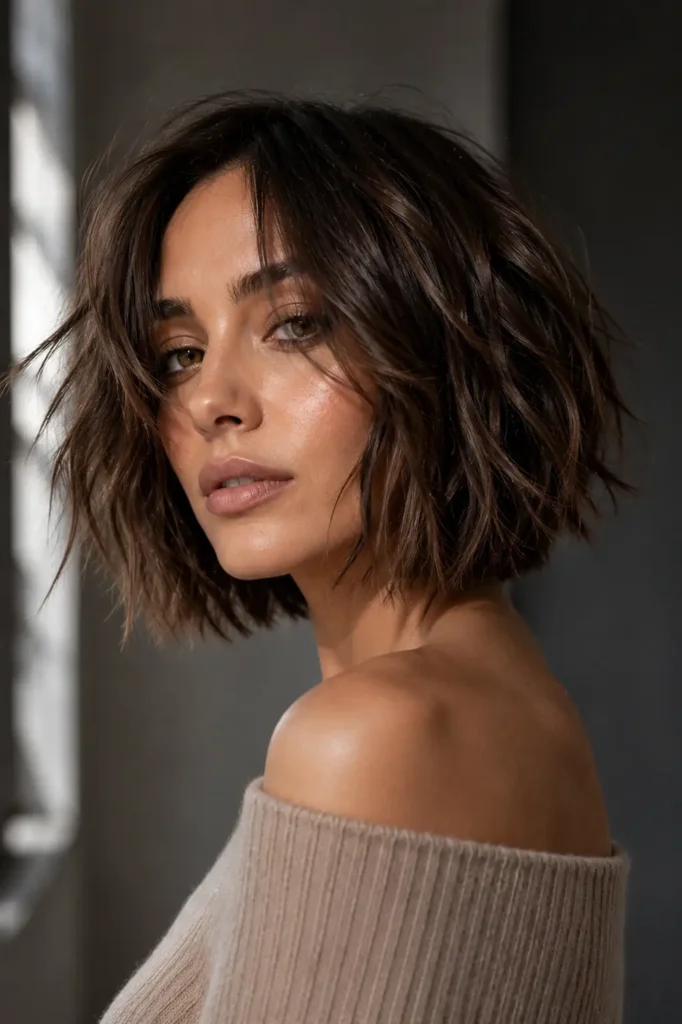 7. The Choppy Textured Bob