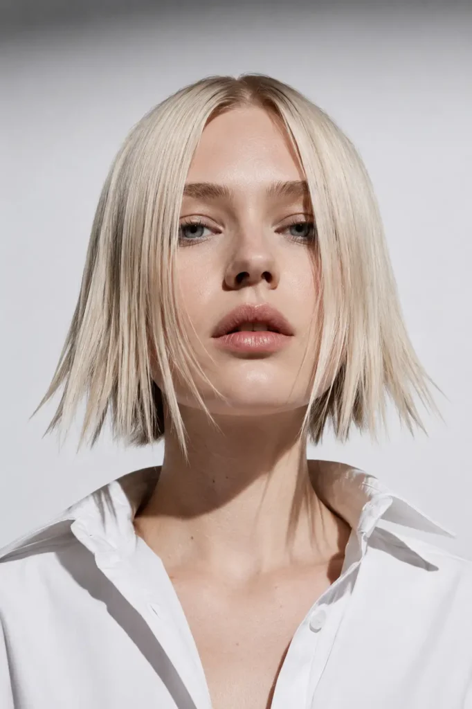 8. Choppy Bob with Curtain Bangs
