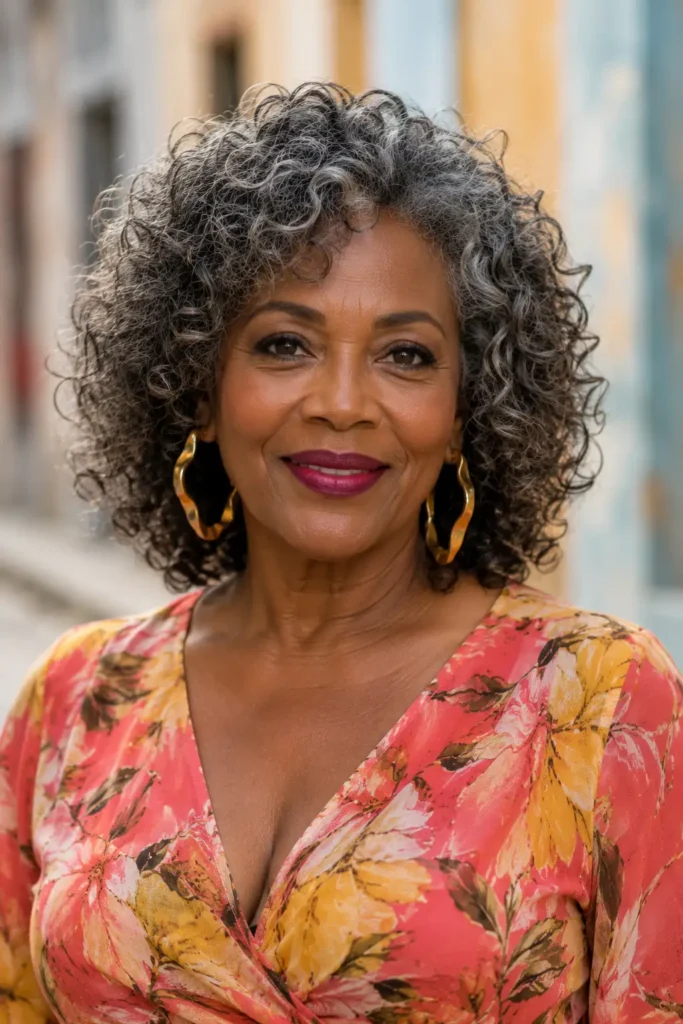 medium length hairstyles for women over 60 with thin fine hair 10 8. Curly Medium Cut for Thin Hair