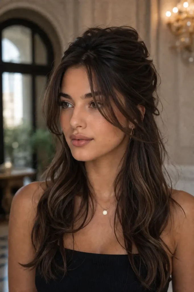 8. Half Up Half Down Style