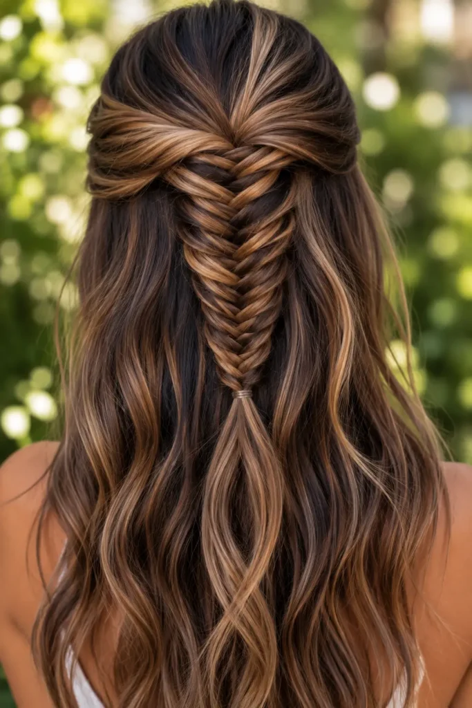8. The French Braid Half Up