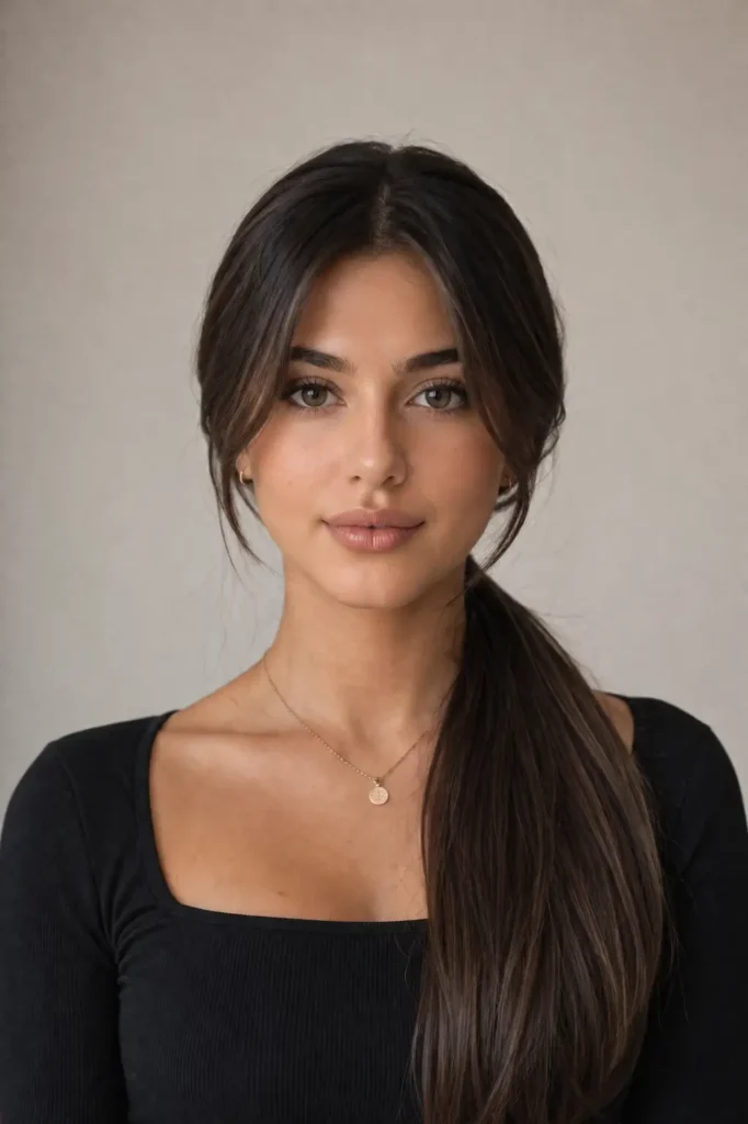 9. Low Sleek Ponytail