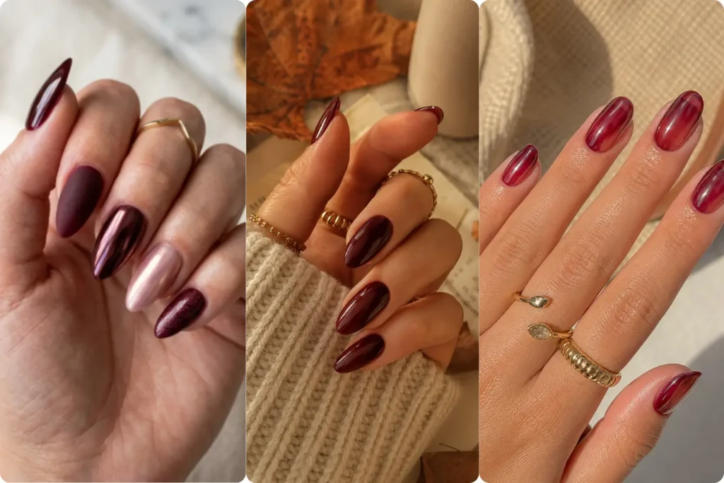 Burgundy Nails 26 Burgundy Nails