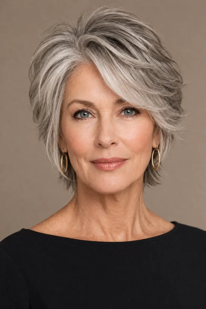 Short Shag Haircuts for Women Over 60